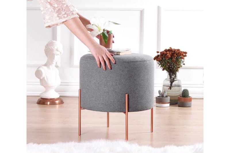 Yellowknife Sittepuff 40 cm - Grå - Møbler - Stoler - Krakk - Puff