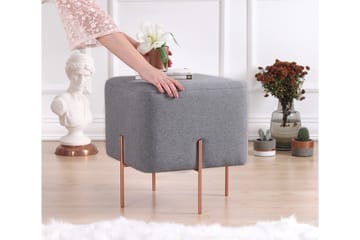 Yellowknife Sittepuff 40 cm - Grå - Møbler - Stoler - Krakk - Puff