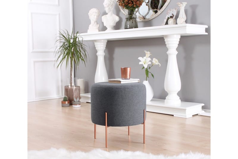 Yellowknife Sittepuff 40 cm - Mørkegrå - Møbler - Stoler - Krakk - Puff