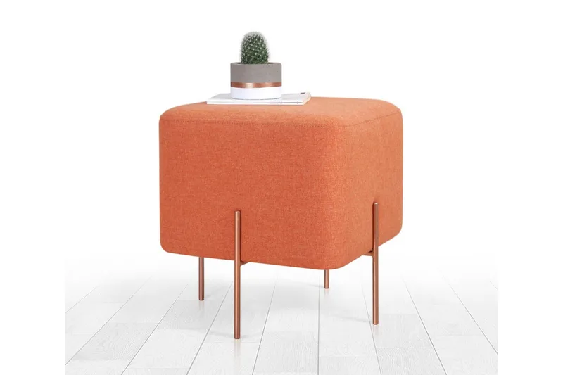 Yellowknife Sittepuff 40 cm - Oransje - Møbler - Stoler - Krakk - Puff