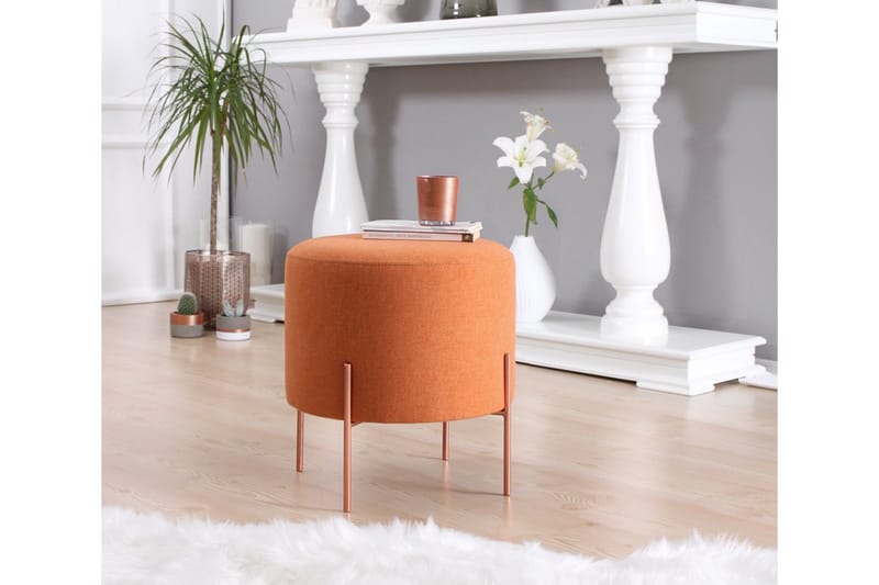 Yellowknife Sittepuff 40 cm - Oransje - Møbler - Stoler - Krakk - Puff