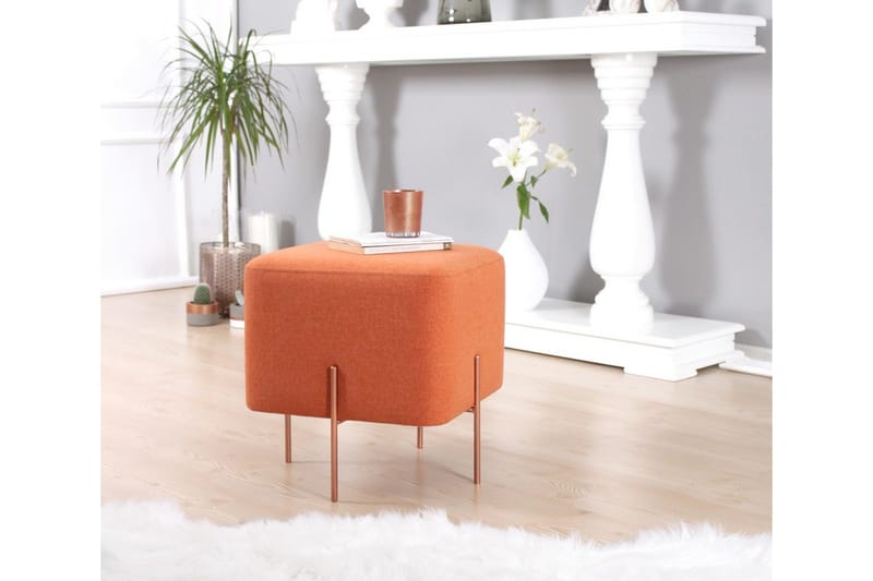 Yellowknife Sittepuff 40 cm - Oransje - Møbler - Stoler - Krakk - Puff