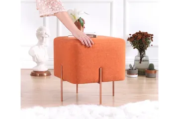 Yellowknife Sittepuff 40 cm - Oransje - Møbler - Stoler - Krakk - Puff