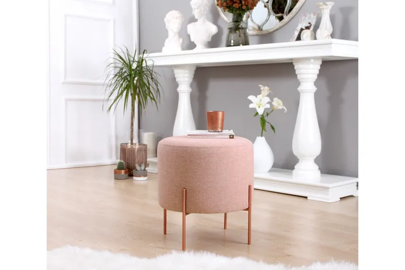 Yellowknife Sittepuff 40 cm - Rosa - Møbler - Stoler - Krakk - Puff