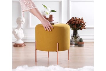 Yellowknife Sittepuff 40 cm - Sennepsgul - Møbler - Stoler - Krakk - Puff