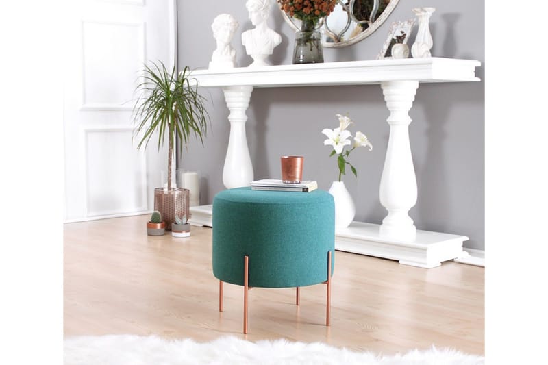 Yellowknife Sittepuff 40 cm - Turkis - Møbler - Stoler - Krakk - Puff