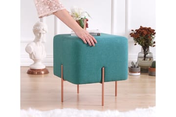 Yellowknife Sittepuff 40 cm - Turkis - Møbler - Stoler - Krakk - Puff