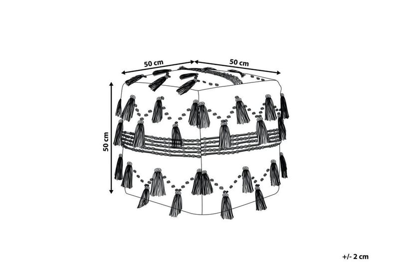 Youness Sittepuff 50x50 cm - Beige - Møbler - Stoler - Krakk - Puff