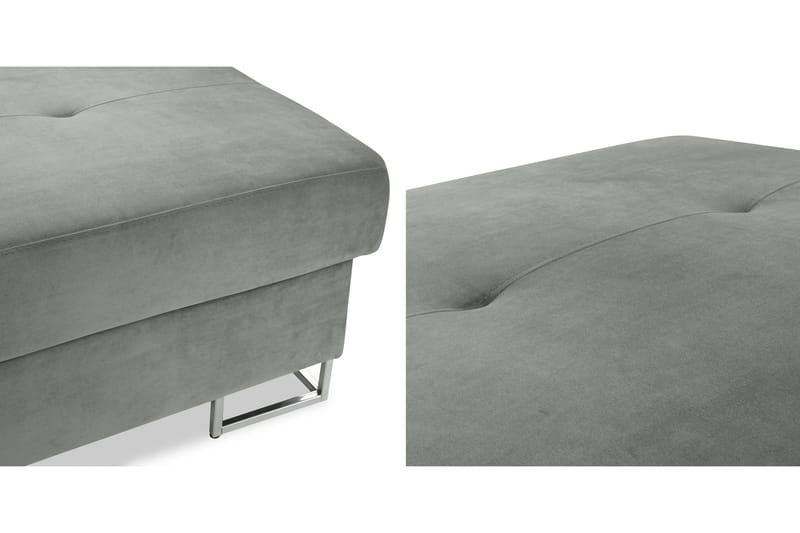 Reginia Fotskammel 104 cm - Hvit/Grå - Møbler - Stoler - Krakk - Fotskammel