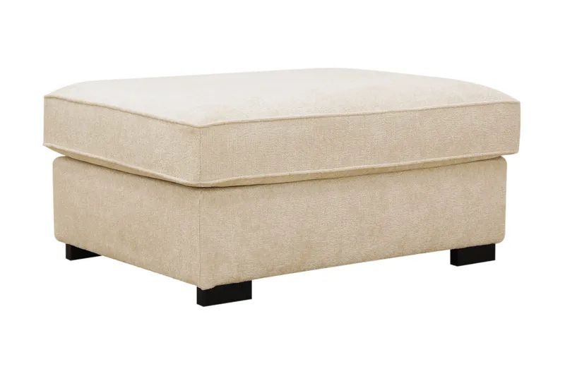 Rossita Fotskammel i chenille - Beige - Møbler - Stoler - Krakk - Fotskammel