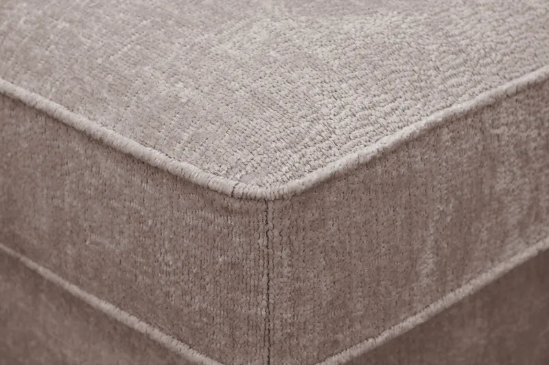 Rossita Fotskammel i chenille - Grå/Brun - Møbler - Stoler - Krakk - Fotskammel