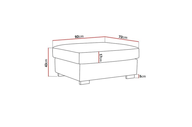 Rossita Fotskammel i chenille - Svart - Møbler - Stoler - Krakk - Fotskammel