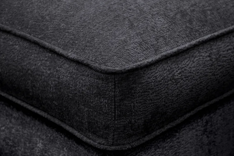 Rossita lyx Fotskammel - Svart Chenille - Møbler - Stoler - Krakk - Fotskammel