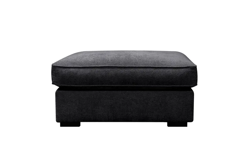Rossita lyx Fotskammel - Svart Chenille - Møbler - Stoler - Krakk - Fotskammel