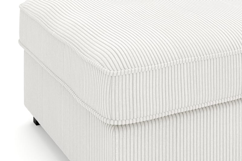 Rossita Puf i Kordfløyel - Offwhite - Møbler - Stoler - Krakk - Fotskammel