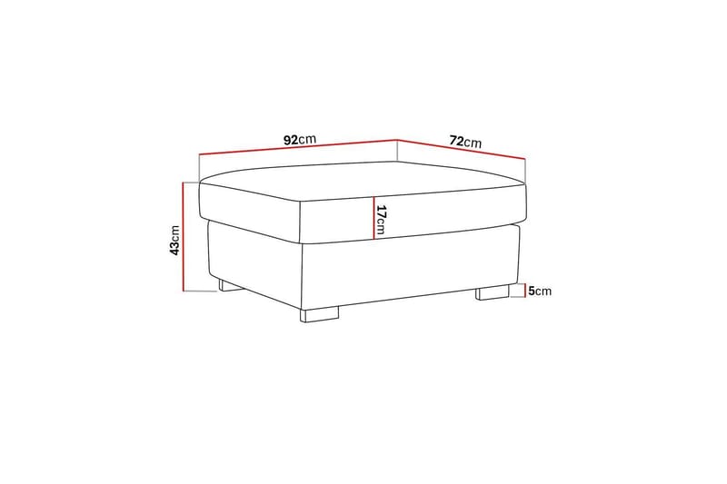 Rossita Puf i Kordfløyel - Mørkegrønn - Møbler - Stoler - Krakk - Fotskammel