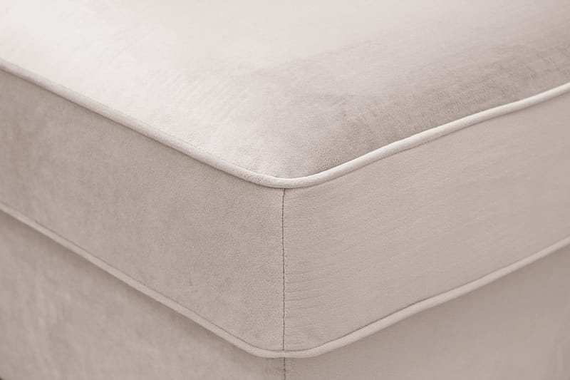 Rossita Puf i Fløyel - Beige - Møbler - Stoler - Krakk - Fotskammel