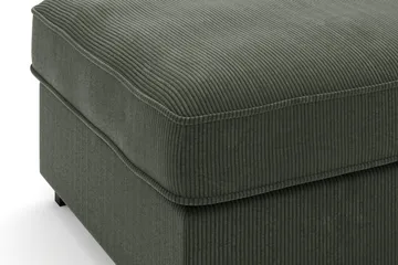 Rossita Puf i Kordfløyel - Mørkegrønn - Møbler - Stoler - Krakk - Fotskammel