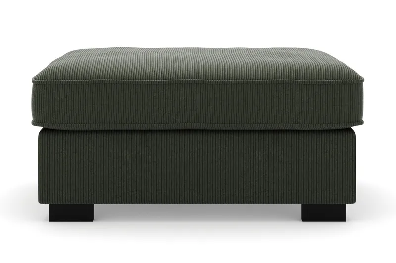 Rossita Puf i Kordfløyel - Mørkegrønn - Møbler - Stoler - Krakk - Fotskammel