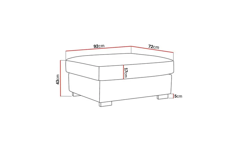 Rossita Puf i Fløyel - Beige - Møbler - Stoler - Krakk - Fotskammel