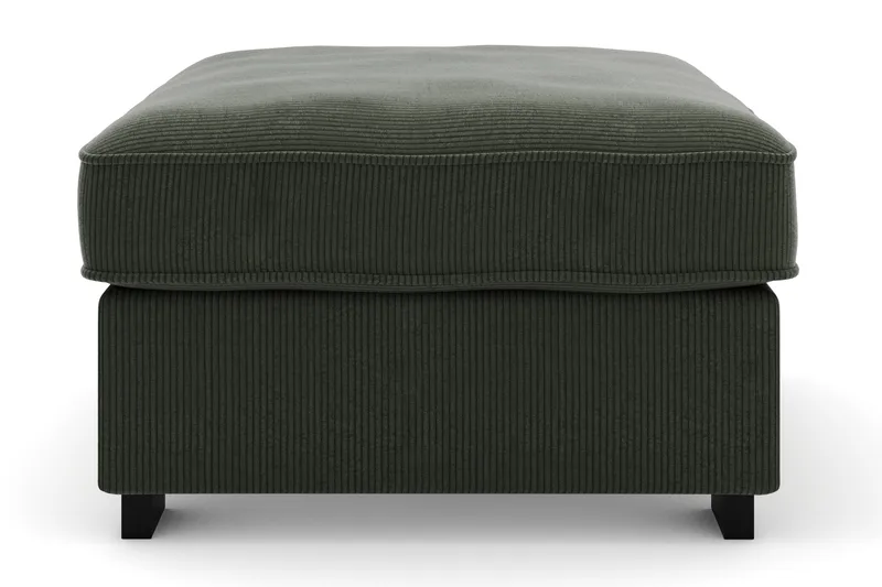 Rossita Puf i Kordfløyel - Mørkegrønn - Møbler - Stoler - Krakk - Fotskammel