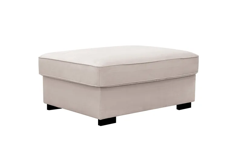 Rossita Puf i Fløyel - Beige - Møbler - Stoler - Krakk - Fotskammel