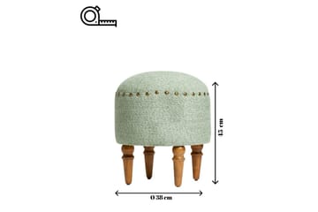 Rubby Fotpall 38 cm - Grønn - Møbler - Stoler - Krakk - Fotskammel