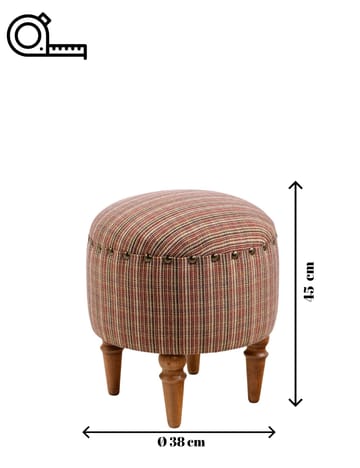 Rubby sittepuff 38 cm rund - Flerfarget - Møbler - Stoler - Krakk - Fotskammel