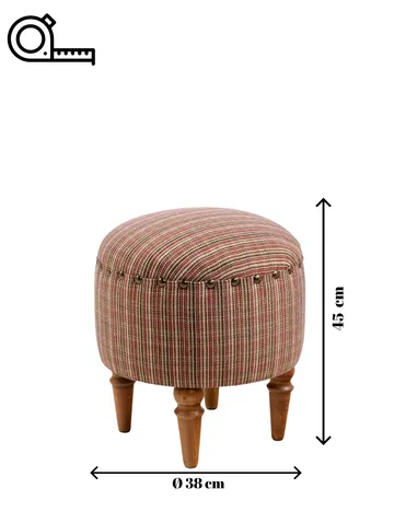 Rubby sittepuff 38 cm rund - Flerfarget - Møbler - Stoler - Krakk - Fotskammel