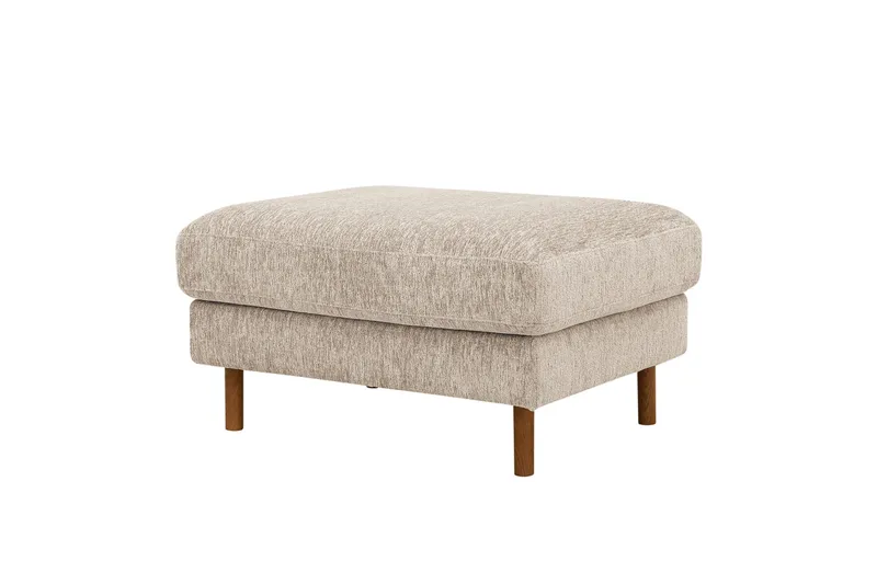 Scandi fotskammel i chenille, Beige