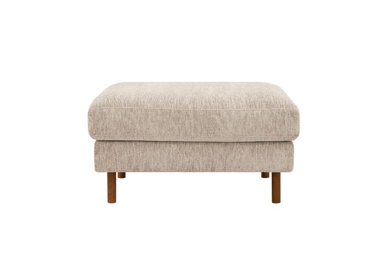 Scandi fotskammel i chenille - Beige - Møbler - Stoler - Krakk - Fotskammel