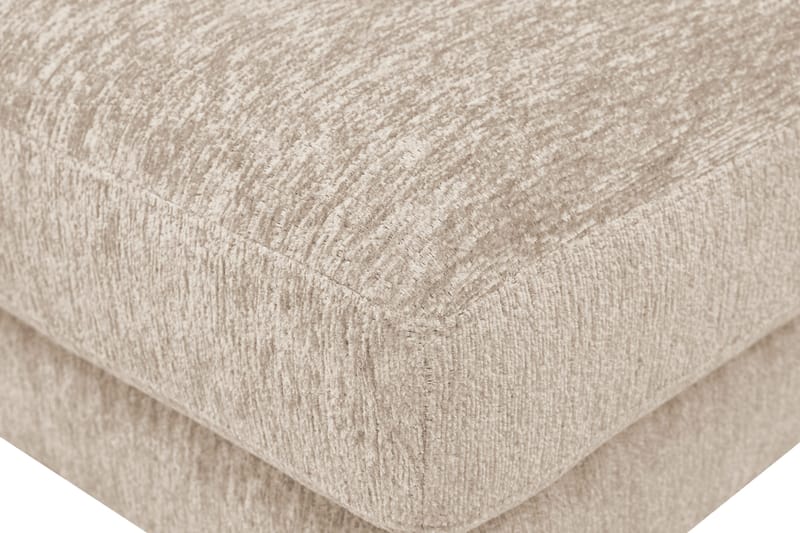 Scandi fotskammel i chenille - Beige - Møbler - Stoler - Krakk - Fotskammel