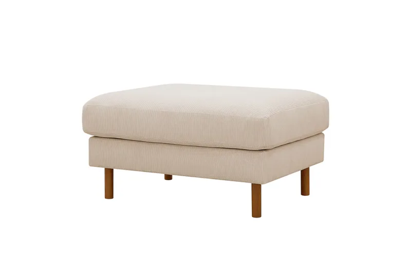 Scandi fotskammel i Kordfløyel, Beige