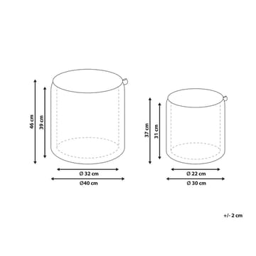 Sekk Berea 2-pakning - Hvit - Møbler - Stoler - Krakk - Puff