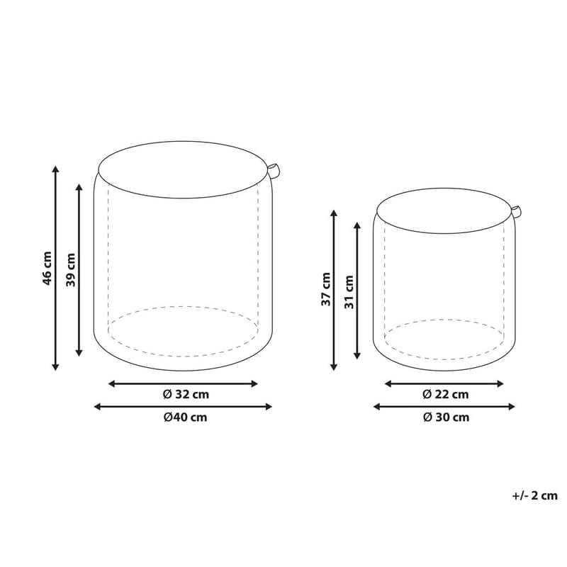Sekk Berea 2-pakning - Brun - Møbler - Stoler - Krakk - Puff