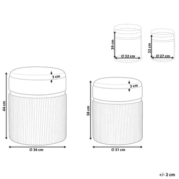 Sekk Camdenton 2-pakning - Grå - Møbler - Stoler - Krakk - Puff