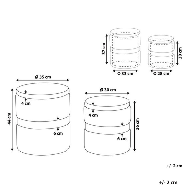 Sekk Doris 2-pakning - Møbler - Stoler - Krakk - Puff