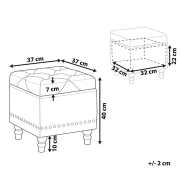 Sekk Loretto - Rosa, Svart - Møbler - Stoler - Krakk - Puff