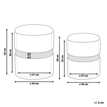 Sekk Medford 2-pakning - Grå - Møbler - Stoler - Krakk - Puff