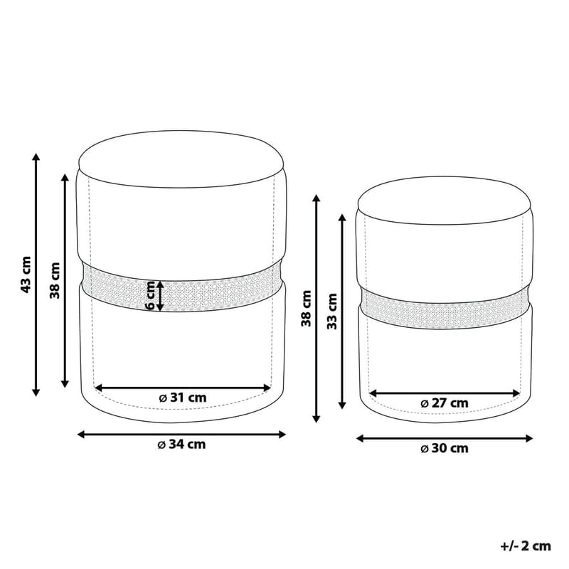 Sekk Medford 2-pakning - Grå - Møbler - Stoler - Krakk - Puff