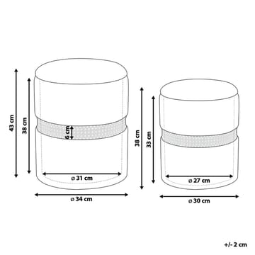 Sekk Medford 2-pakning - Beige - Møbler - Stoler - Krakk - Puff