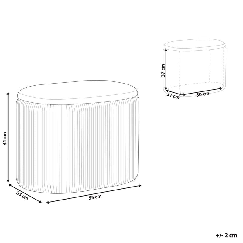 Sekk Richland - Lys beige - Møbler - Stoler - Krakk - Puff