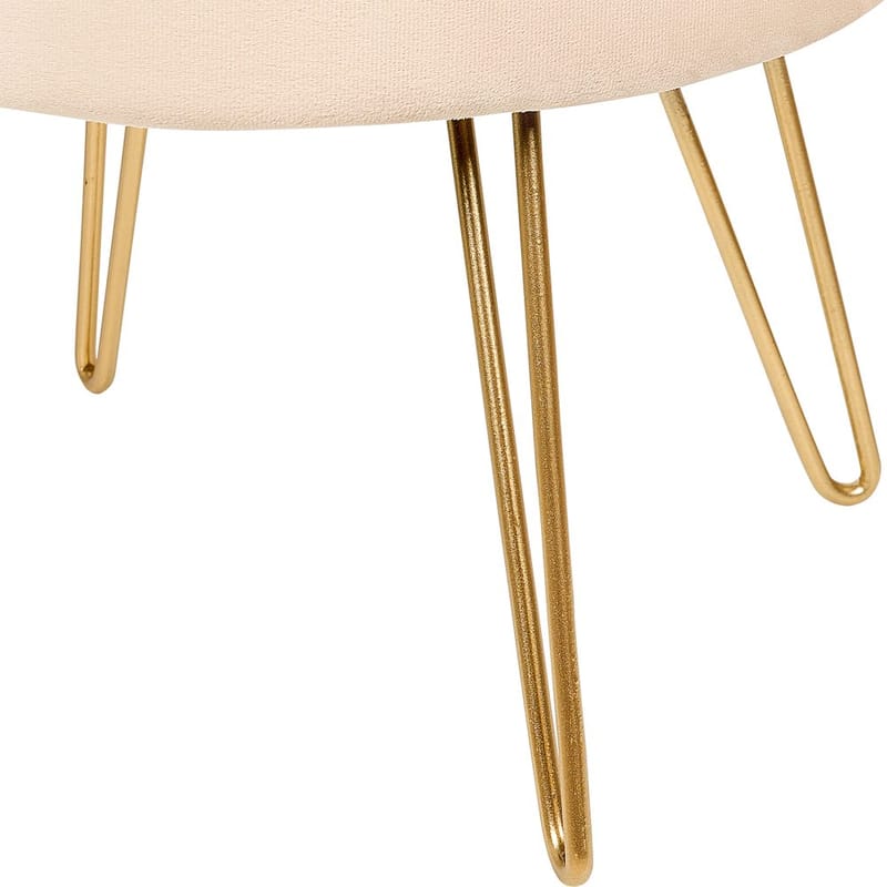 Sekk Silas - Beige, Gull - Møbler - Stoler - Krakk - Puff