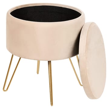 Sekk Silas - Beige, Gull - Møbler - Stoler - Krakk - Puff