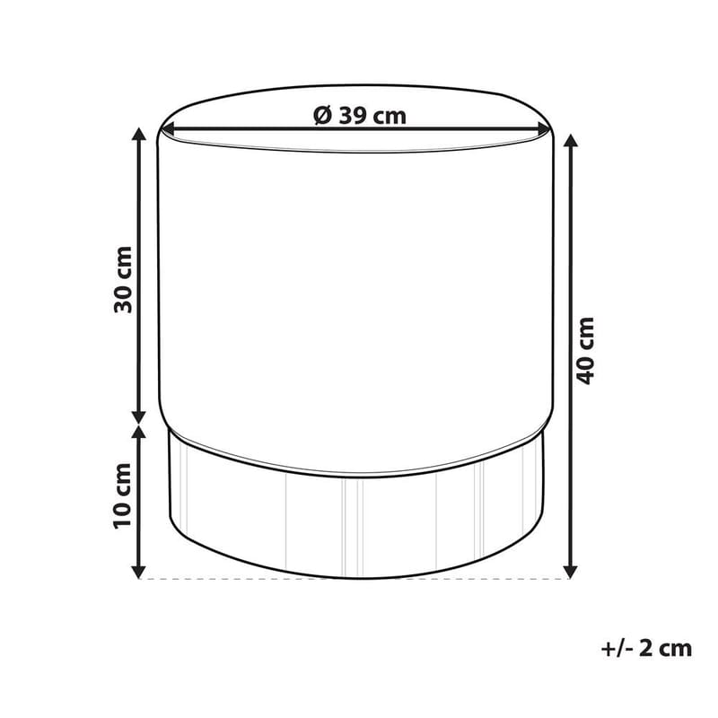 Sekk Sophia - Hvit, gull - Møbler - Stoler - Krakk - Puff