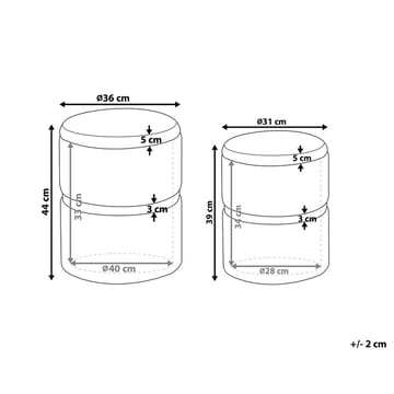 Sekk Wichita 2-pakning - Rosa, gull - Møbler - Stoler - Krakk - Puff