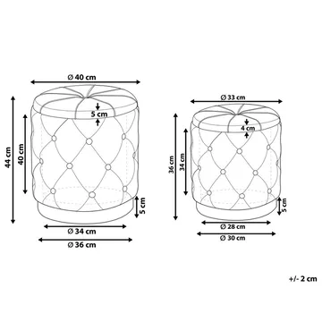 Sekk Pueblo 2-pakning - Rosa, gull - Møbler - Stoler - Krakk - Puff