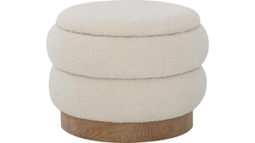Selvaro puff med oppbevaring 50 cm rund - Beige - Møbler - Stoler - Krakk - Puff