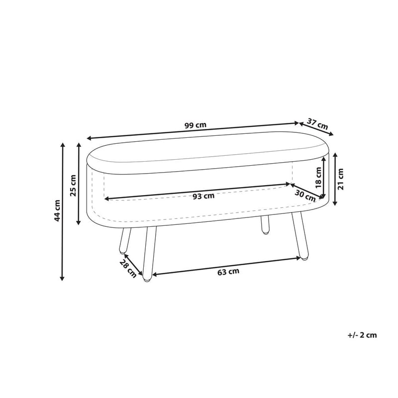 Sengebenk Oklahoma - Brun, lyst tre - Interiør - Dekorasjon & innredningsdetaljer - Dekorbeslag - Beslag - Møbelben