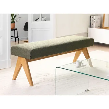 Sengebenk Tamre - Grønn, lyst tre - Møbler - Stoler - Krakk - Fotskammel